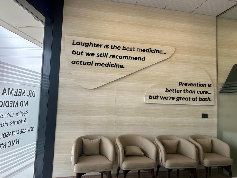 Patient waiting area at Dr Seema Dhir's Clinic